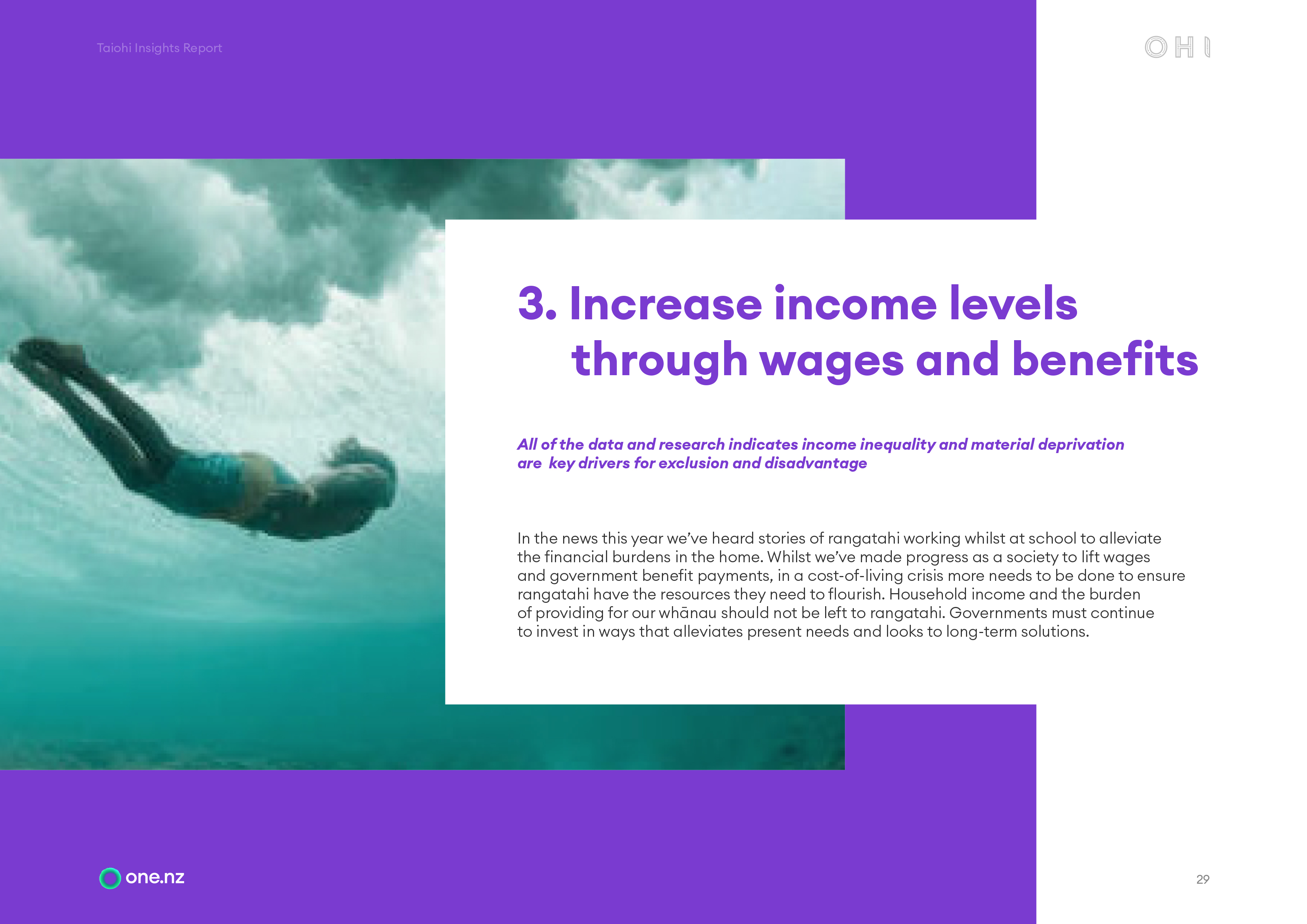 One.nz income levels report spread