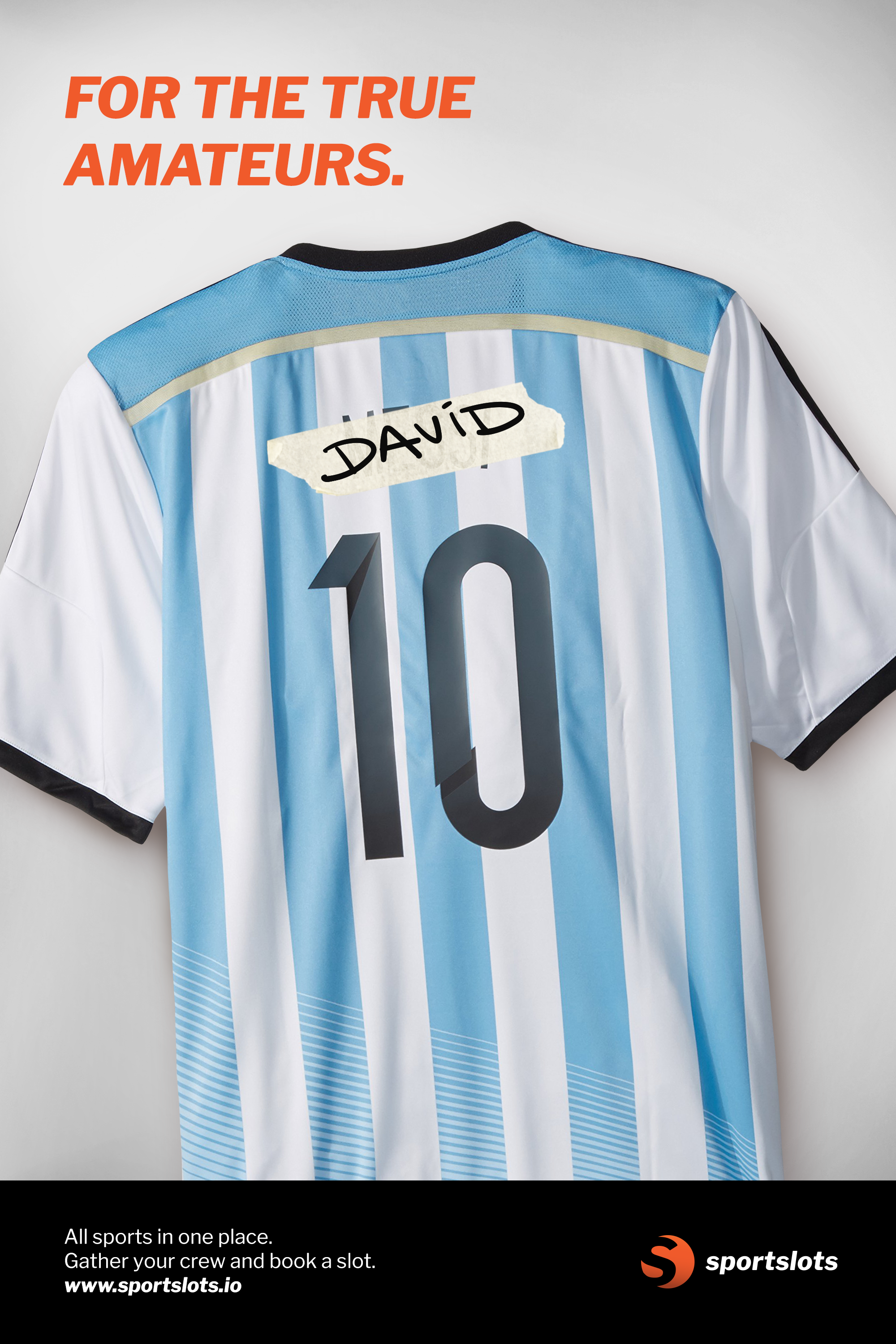 Sportslots football jersey advertising visual